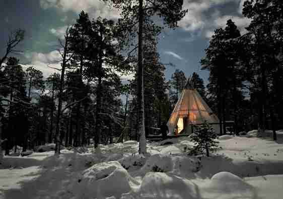 aurora boreale in lapponia